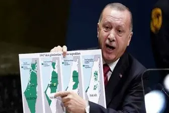 استقبال شدید هنیه از نمایش نقشه تاریخی فلسطین از سوی اردوغان