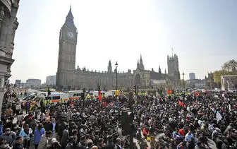 تظاهرات ضددولتی در لندن