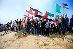 تظاهرات آوارگان فلسطینی علیه اقدامات اسرائیل