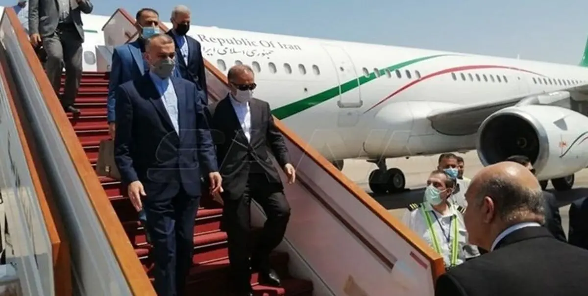 امیرعبداللهیان وارد دمشق شد + تصاویر