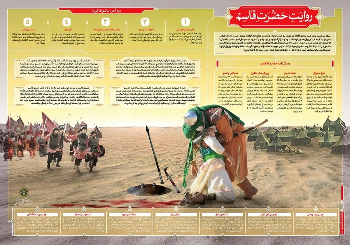 روایتی گذرا بر حضرت قاسم ابن الحسن(ع) + اینفوگرافی