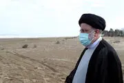  بازدید رئیسی از سواحل آزادسازی شده مازندران/ گزارش تصویری