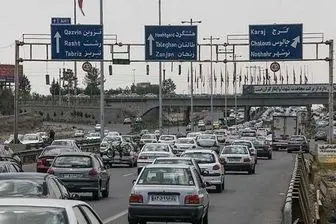 ترافیک پرحجم در ورودی های تهران 