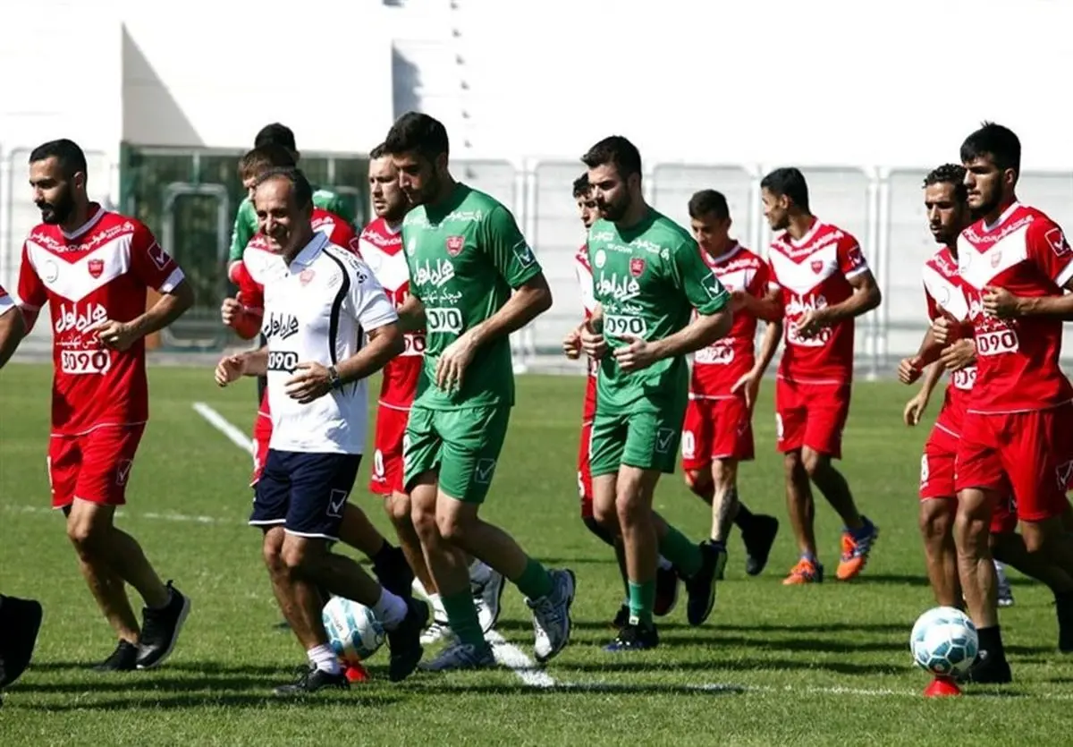 تمرین پرفشار پرسپولیسیها در روز مسابقه