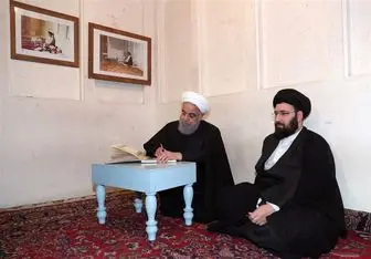 روحانی از بیت امام خمینی در نجف بازدید کرد