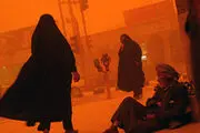 گرد و غبار آبادان را سفید پوش کرد!