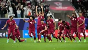 سومین گل تیم فوتبال قطر به ایران +فیلم