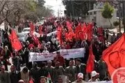 تظاهرات گسترده در غزه در چهل‌وچهارمین سالروز تاسیس جبهه دموکراتیک