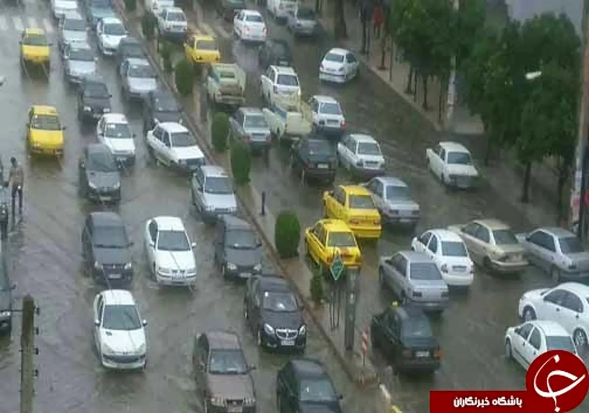 آبگرفتگی معابر در بابل + تصاویر