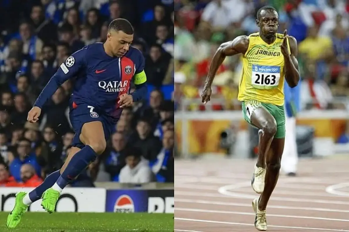 شوخی با امباپه و بولت+عکس