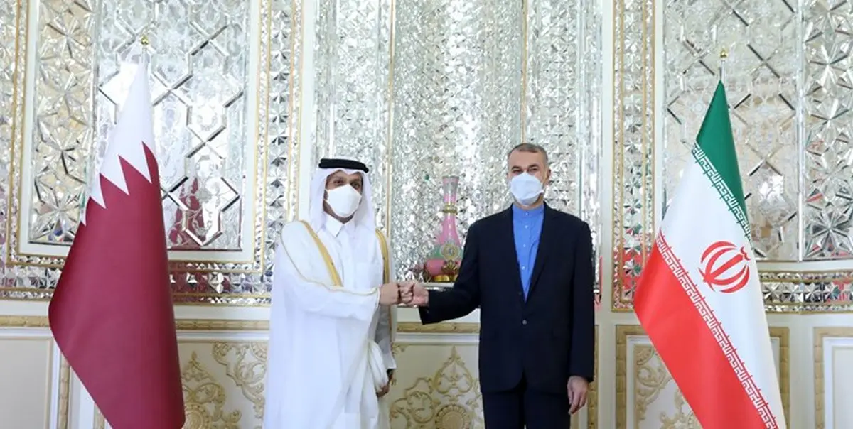 دیدار و گفتگوی وزیر خارجه قطر با امیرعبداللهیان