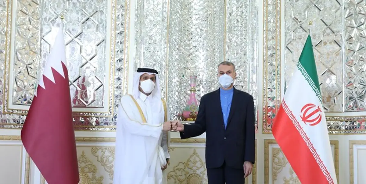 دیدار و گفتگوی وزیر خارجه قطر با امیرعبداللهیان