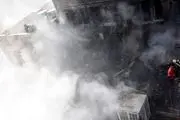 آتش سوزی در ساختمان 5 طبقه در چهار راه جهان کودک