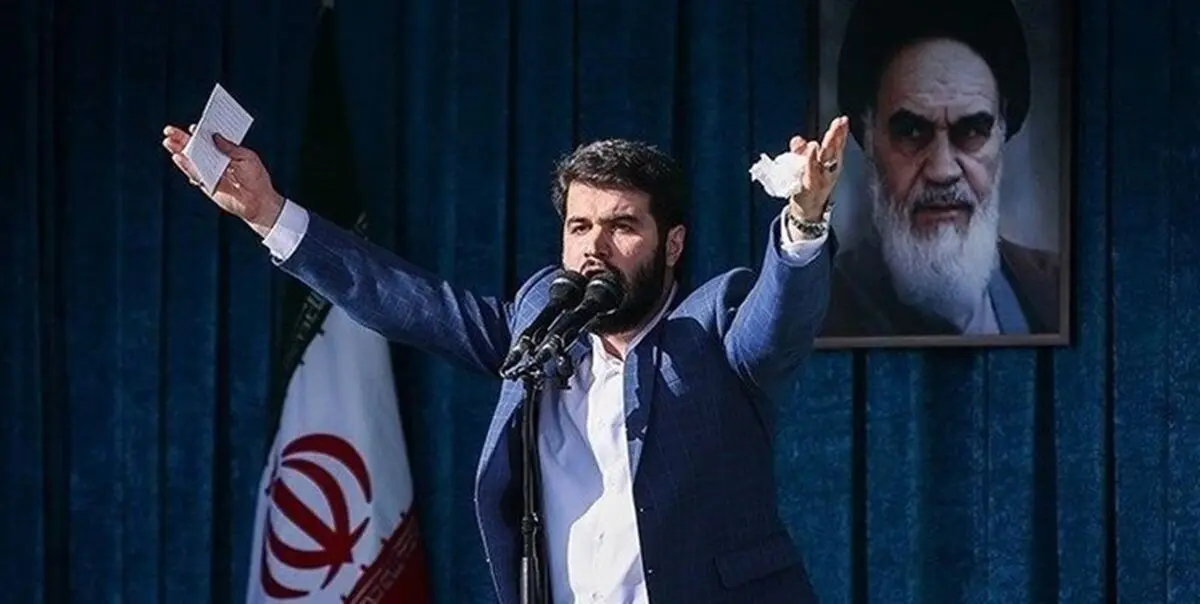 شعرخوانی سیاسی مطیعی در راهپیمایی 22 بهمن