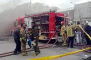 آتش سوزی گسترده در پاساژ مهستان