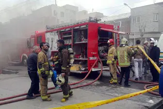 آتش سوزی گسترده در پاساژ مهستان