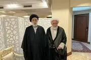 دیدار سیدهادی خامنه‌ای با مهدی کروبی