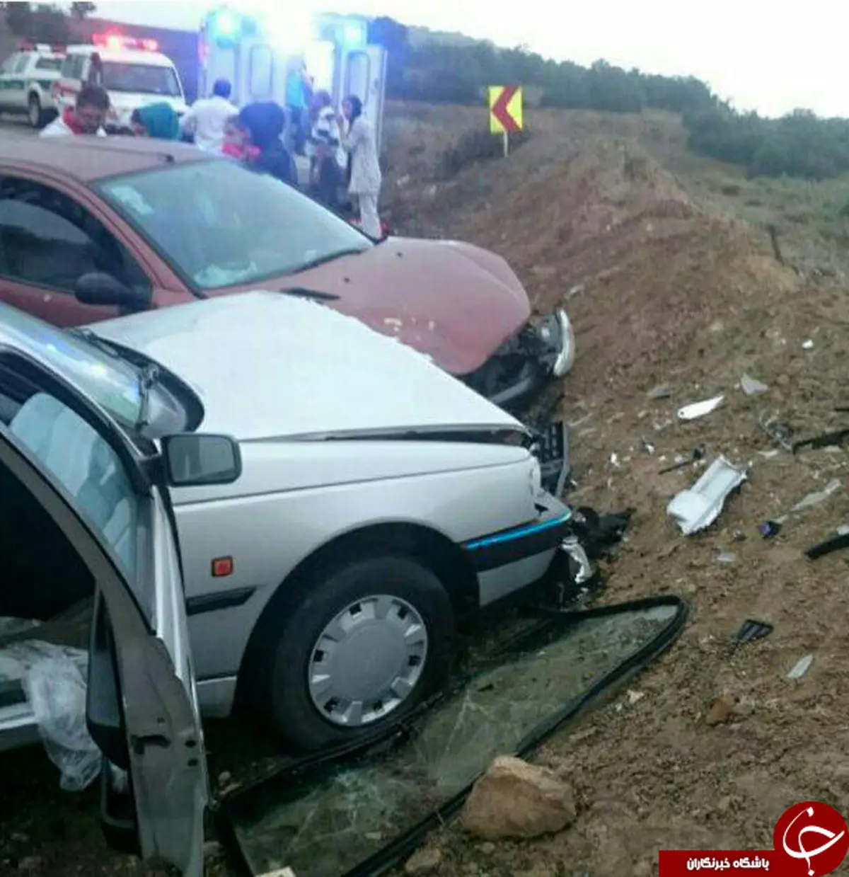 چهارمین تصادف امروز در جاده ساری ، کیاسر + تصاویر