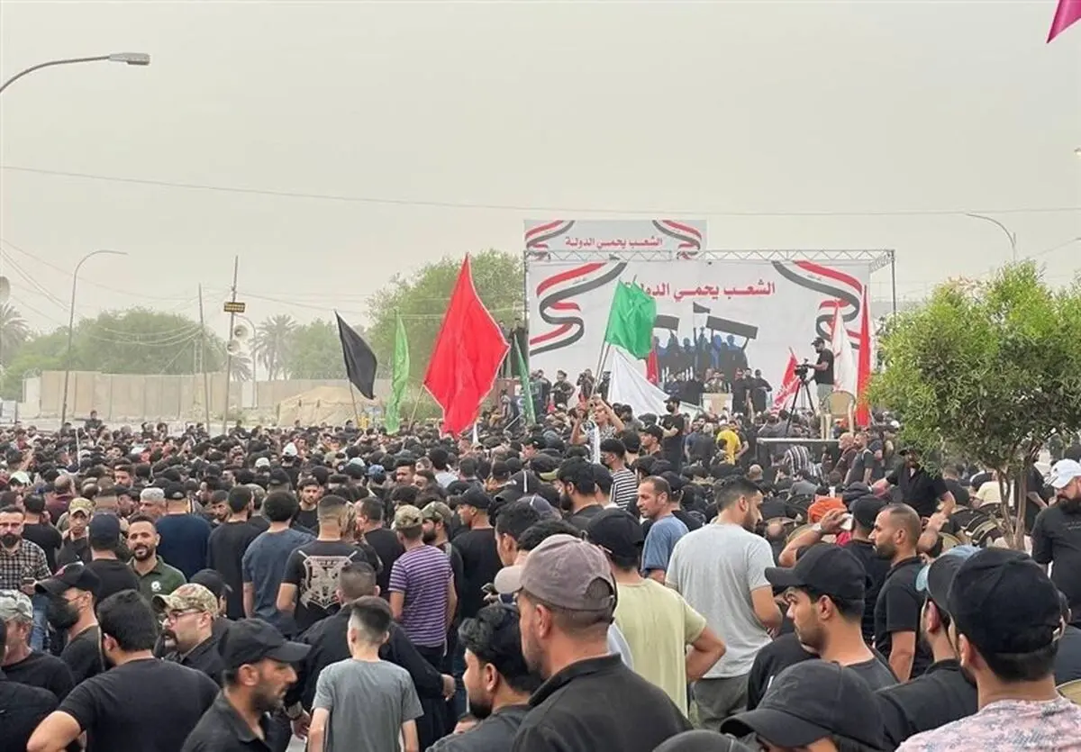 ادامه تظاهرات حامیان نهادهای قانونی در نزدیکی منطقه الخضراء
