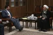دیدار مخبر با آیت‌الله آملی لاریجانی درخصوص وضعیت اقتصادی کشور