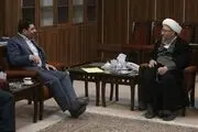 دیدار مخبر با آیت‌الله آملی لاریجانی درخصوص وضعیت اقتصادی کشور
