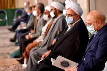 حضور قالیباف در مراسم ختم آیت الله مجتهد شبستری