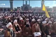 خروش مردم قم علیه اهانت نشریه فرانسوی+فیلم