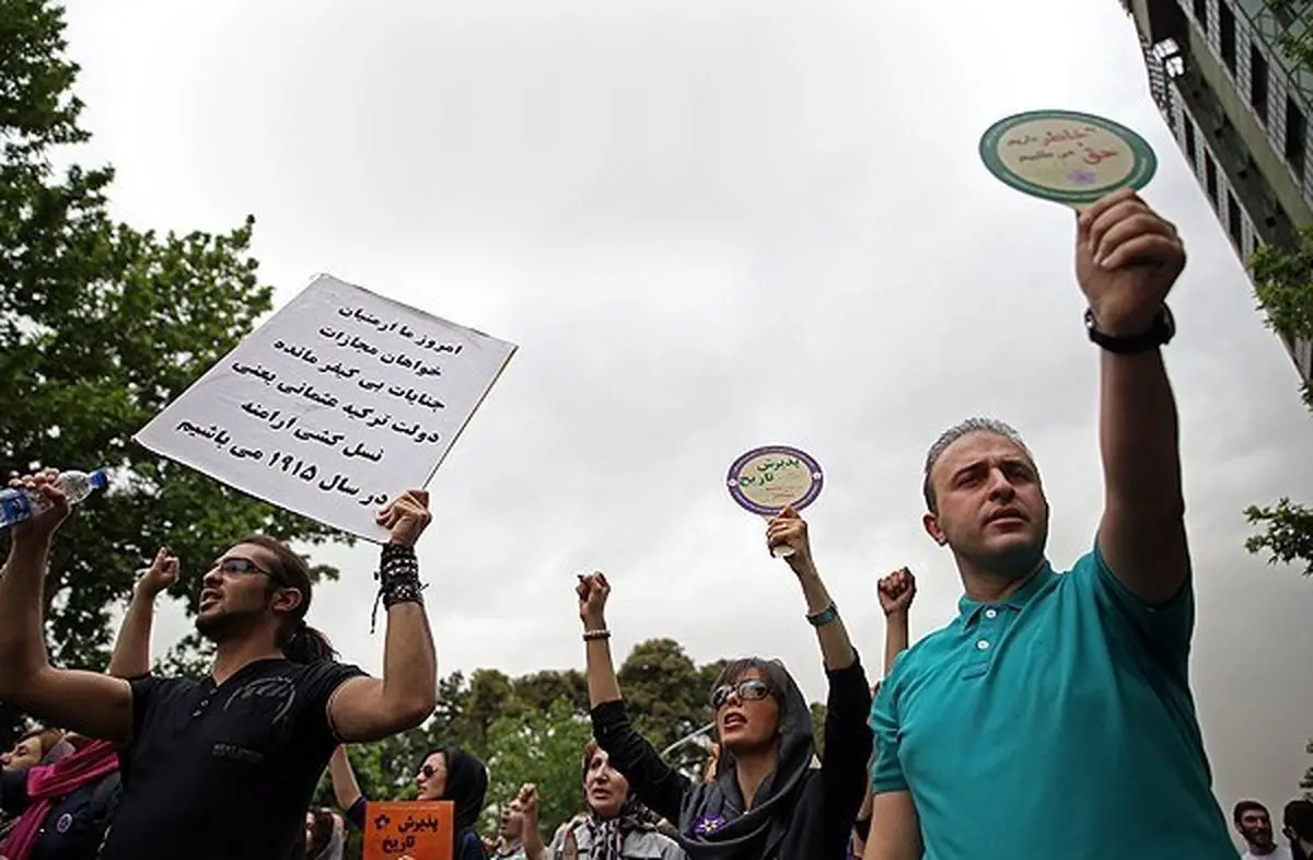 چرا ارامنه مقابل سفارت ترکیه تظاهرات می کنند/ افتخار اردوغان به حکومتی که نسل کشی کرد!