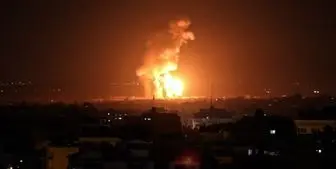 حمله جنگنده های رژیم صهیونیستی به پست برق در غزه+فیلم