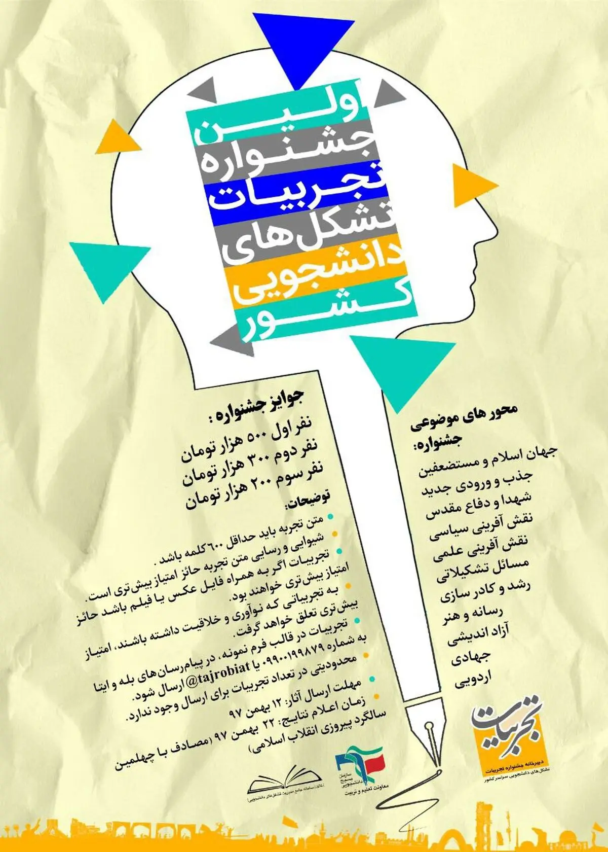 برگزاری اولین جشنواره تجربیات تشکلهای دانشجویی کشور