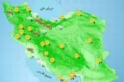وضعیت آب و هوای کشور به روایت جدول