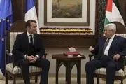 خنده‌ ماکرون هنگام صحبت محمود عباس درباره شهادت ابوعاقله