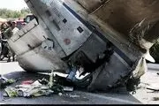 تصادف شدید پراید و پژو در محل سانحه هواپیما