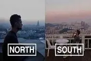 تفاوت کره شمالی و جنوبی در شب +عکس 