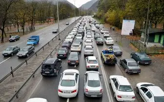 ترافیک نیمه سنگین در آزادراه کرج-تهران
