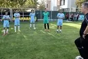 تمرین تیم ملی فوتبال ایران در هوای بارانی