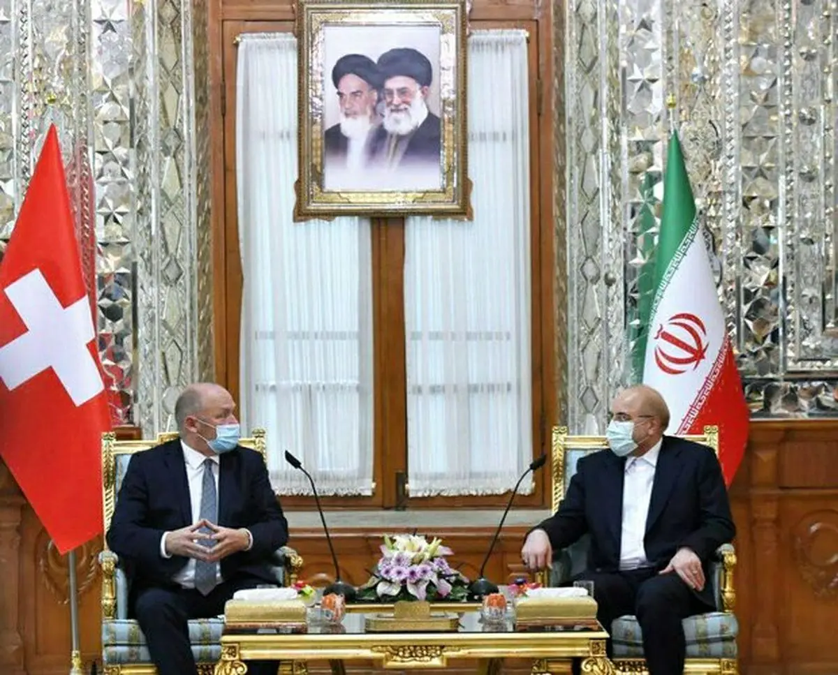 رئیس مجلس شورای ملی سوئیس با قالیباف دیدار کرد