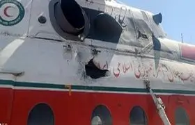 تصویری از محل سقوط بالگرد هلال احمر در اشترانکوه/فیلم