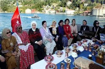 همسر جهانگیری در ضیافت ناهار اردوغان/تصاویر