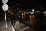 تصادف پژو و سمند در بزرگراه شهید فهمیده