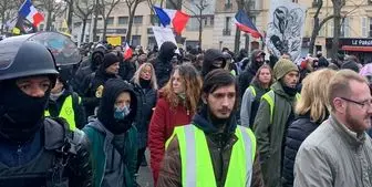 شروع دور تازه تظاهرات جنبش اعتراضی جلیقه زردها در پاریس