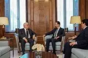 دیدار رئیس حشدالشعبی با بشار اسد