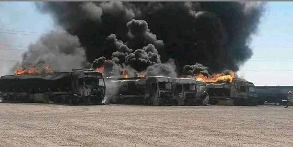 حریق 500 تانکر سوخت در حادثه امروز اسلام قلعه