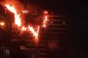 نمای کامپوزیت بیمارستان گاندی قبل و بعد از آتش سوزی