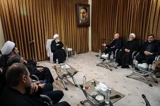 دیدار رئیس مجلس شورای اسلامی با مراجع عظام تقلید در قم/گزارش تصویری