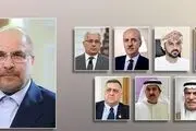 گفتگوی قالیباف با روسای مجالس ۷ کشور درباره وضعیت غزه