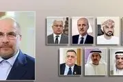 گفتگوی قالیباف با روسای مجالس ۷ کشور درباره وضعیت غزه