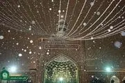 بارش برف پاییزی در حرم امام رضا(ع)/ گزارش تصویری