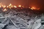 علت آتش‌سوزی گسترده امروز شهرک توس چه بود؟+ عکس 
