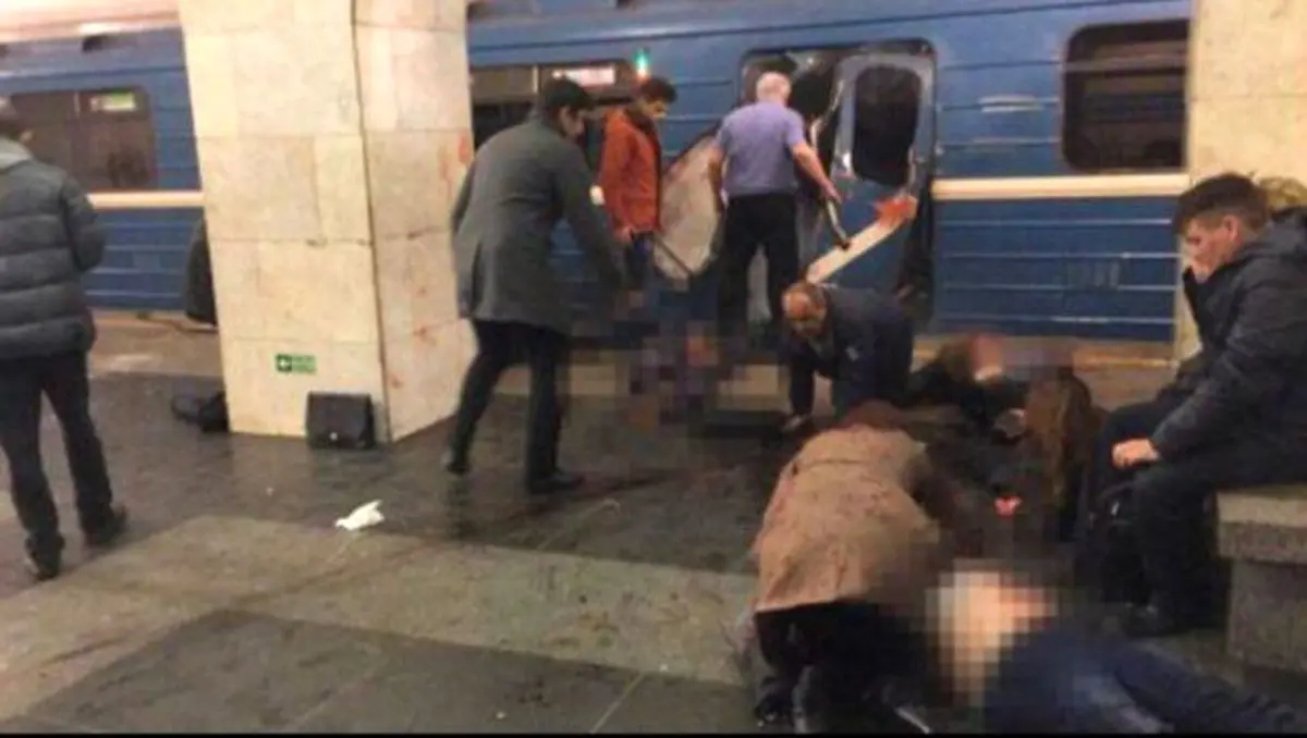 انفجار در مترو شهر سن پترزبورگ روسیه